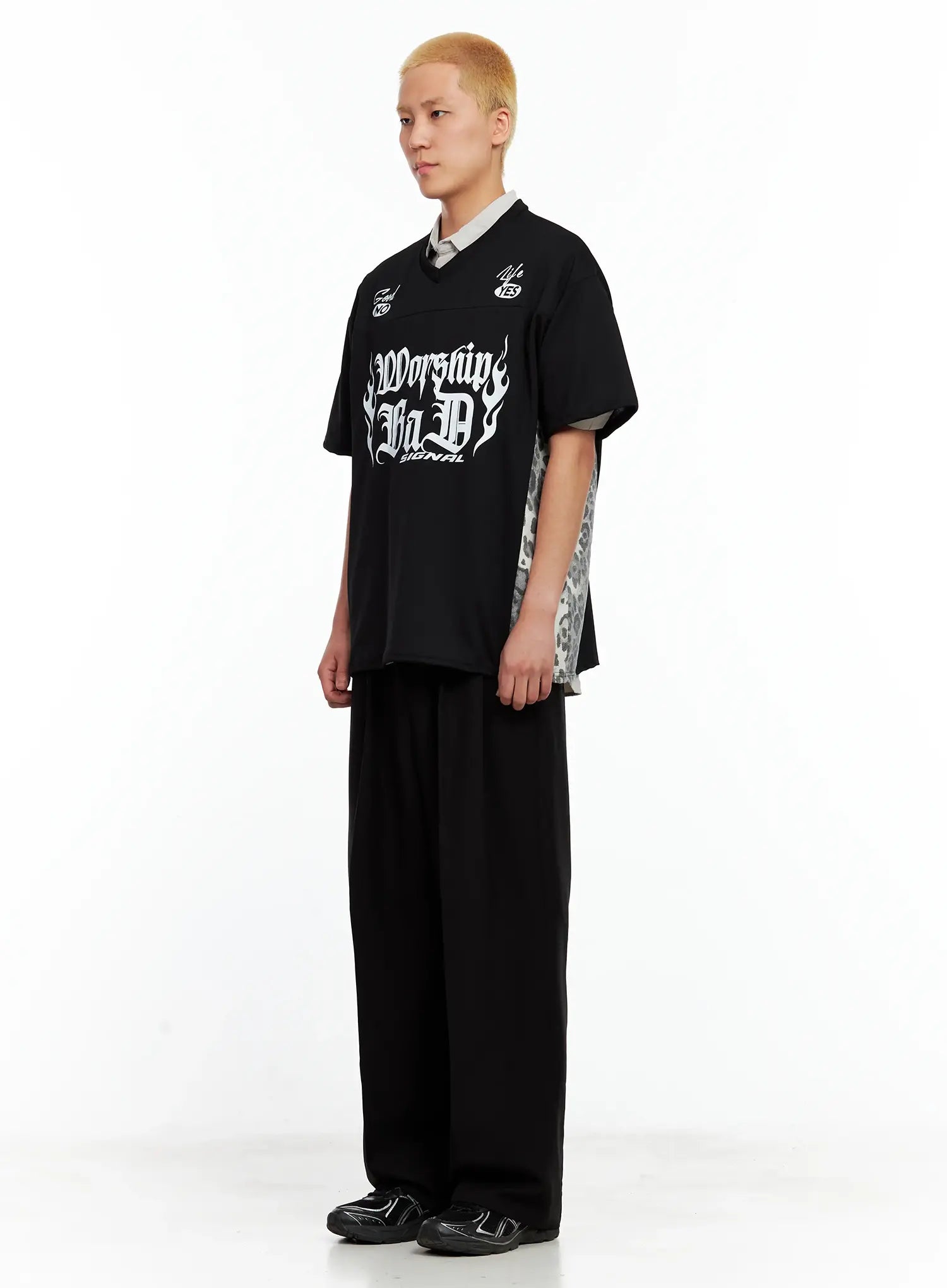 Men's Pleated Wide-Leg Pants IL511