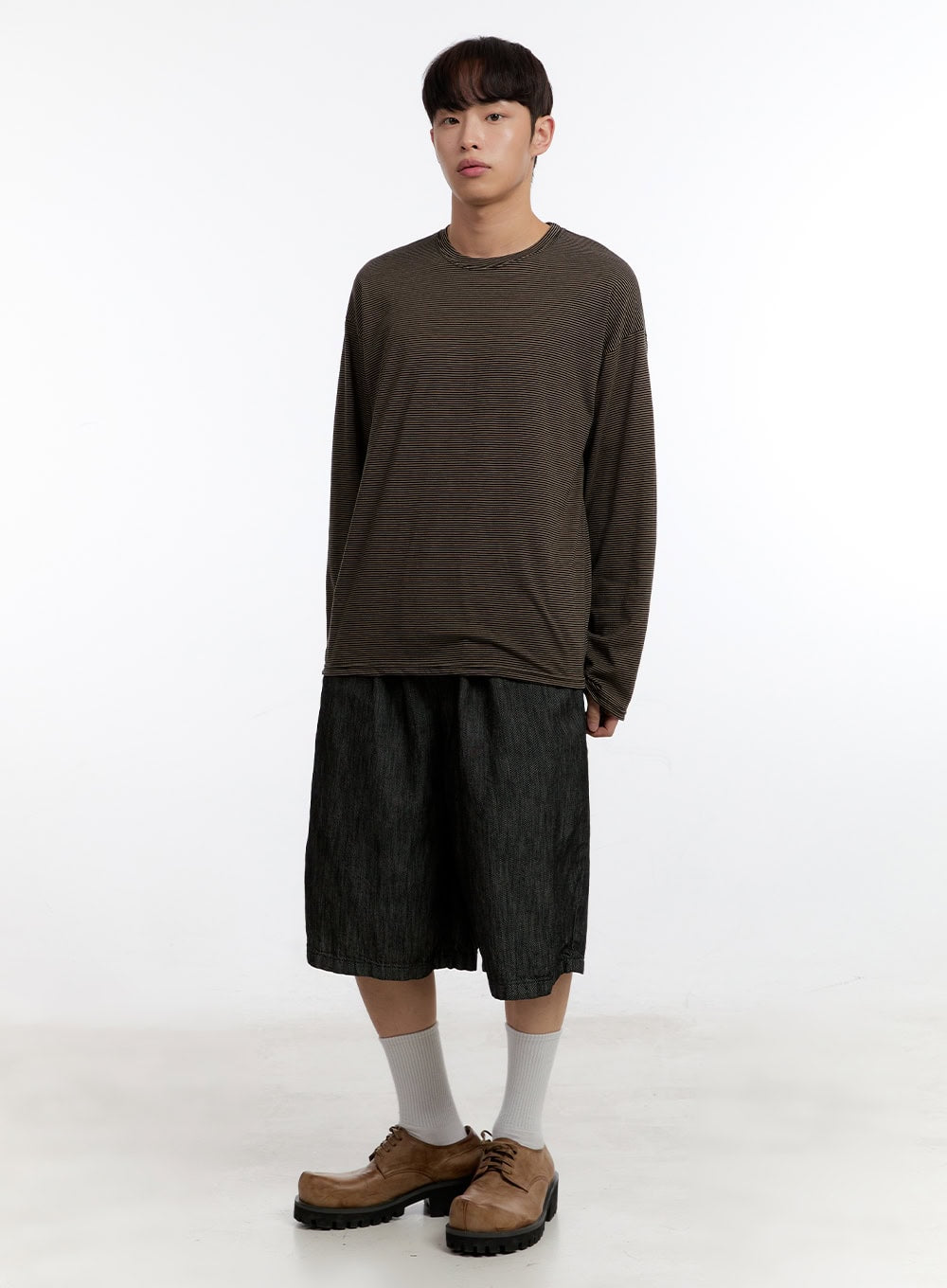 Men's Striped Long Sleeve Shirt IA507