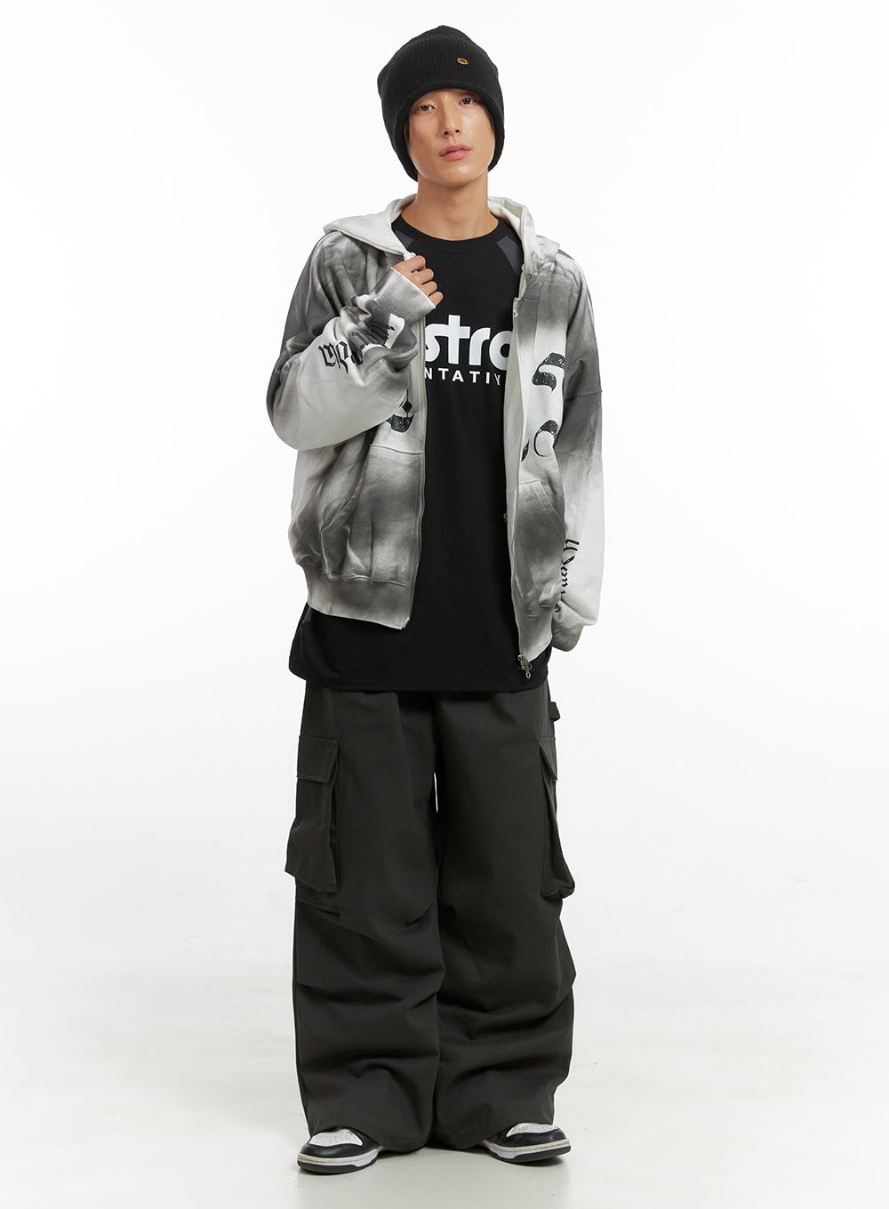 Men's Letter Print Long Sleeve Shirt IO417