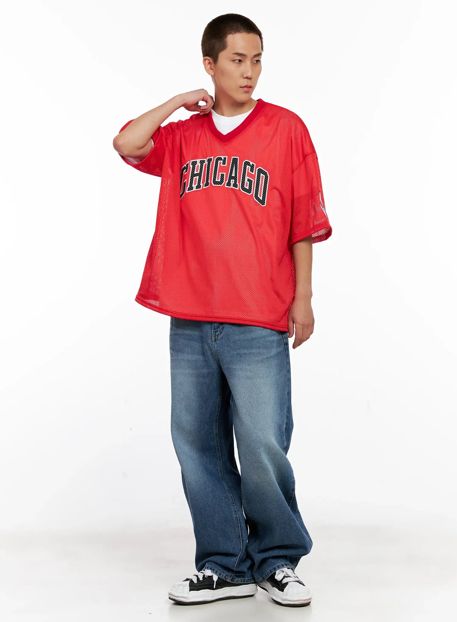 Men's Chicago Mesh V-Neck Jersey Tee IG511