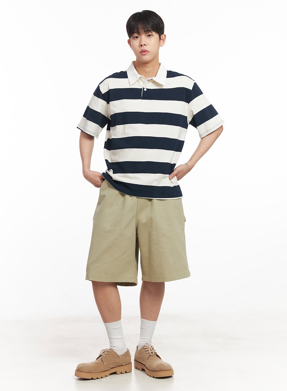 Men's Striped Polo Tee IA529