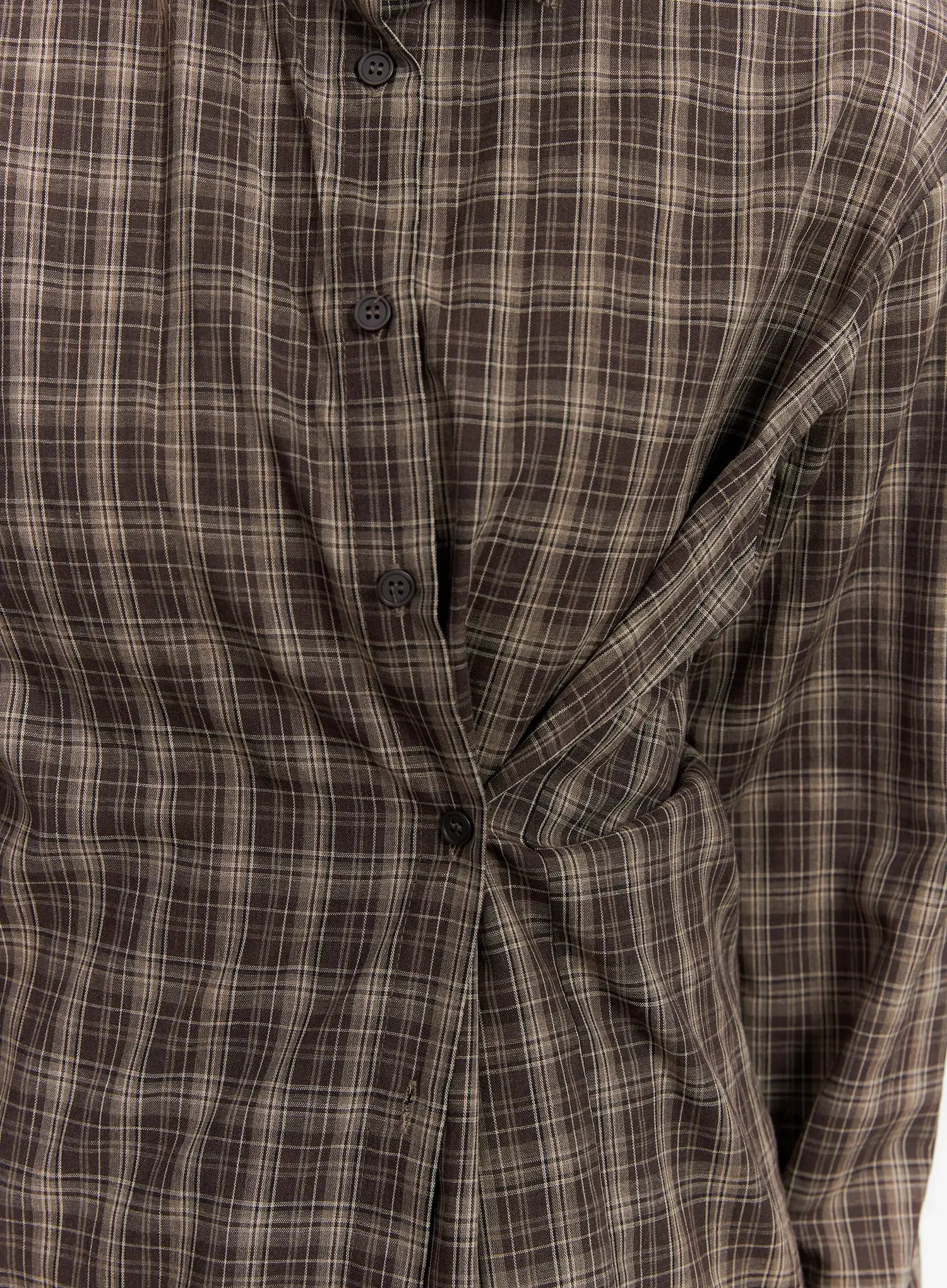 Oversized Plaid Button-Up Shirt CS501