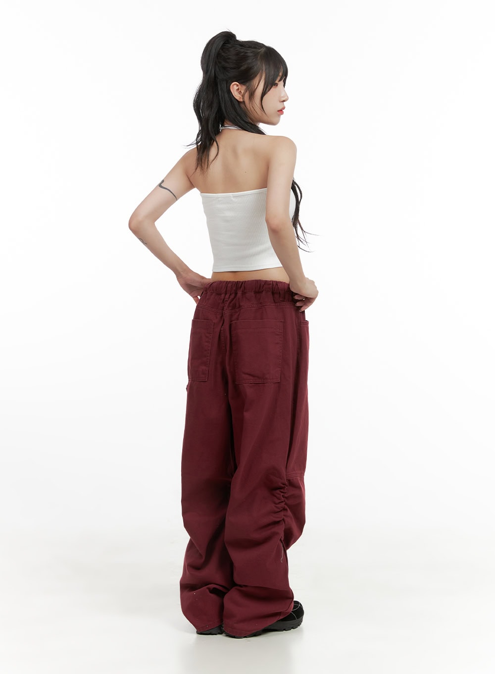 Shirred Cotton Banded Pants (UNISEX) CG420