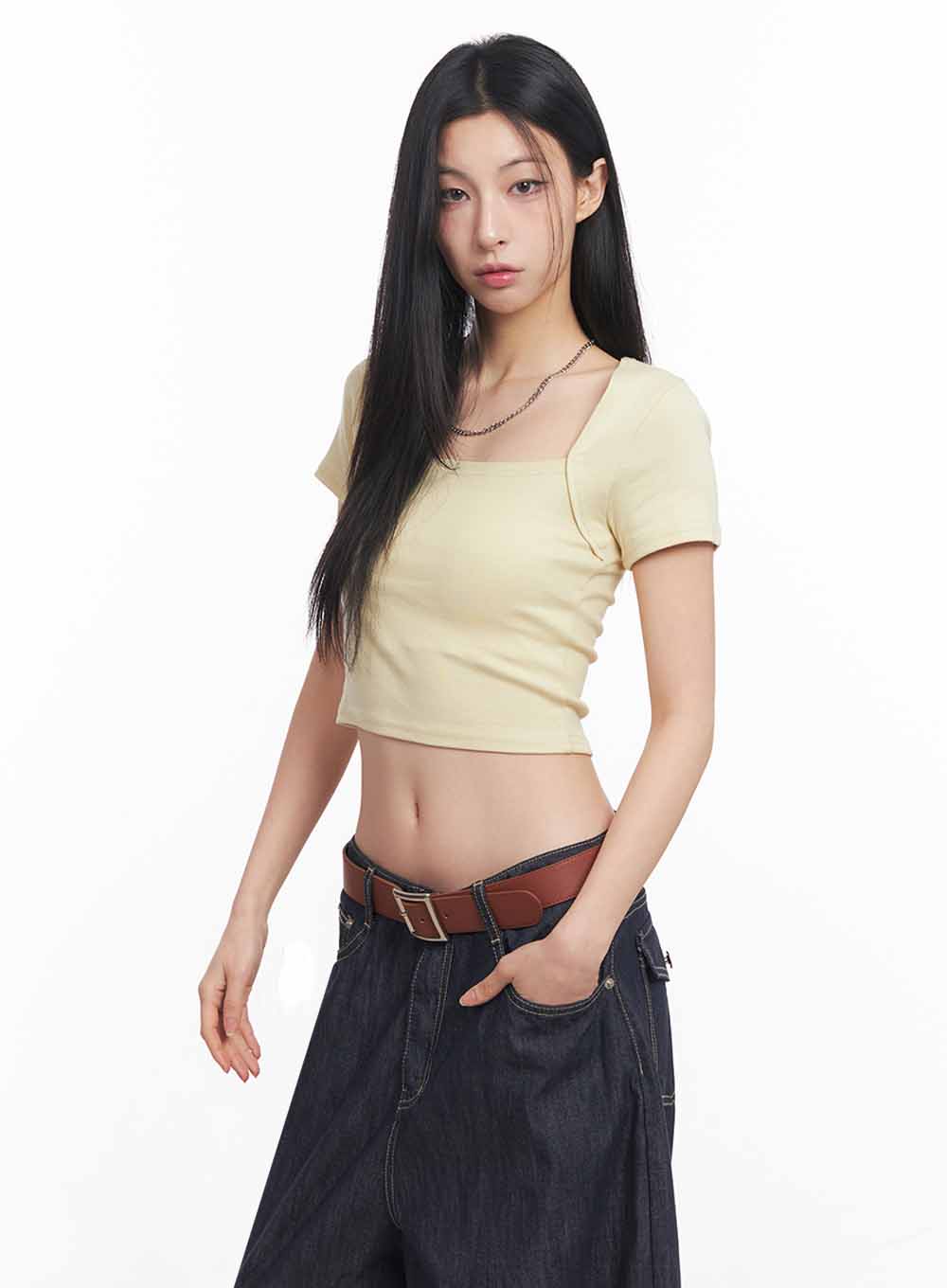 Slim-Fit Bolero Tee IY516