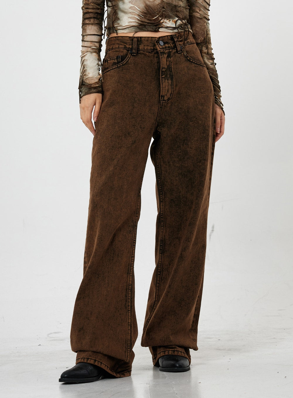 Washing Wide Jeans Unisex CS21