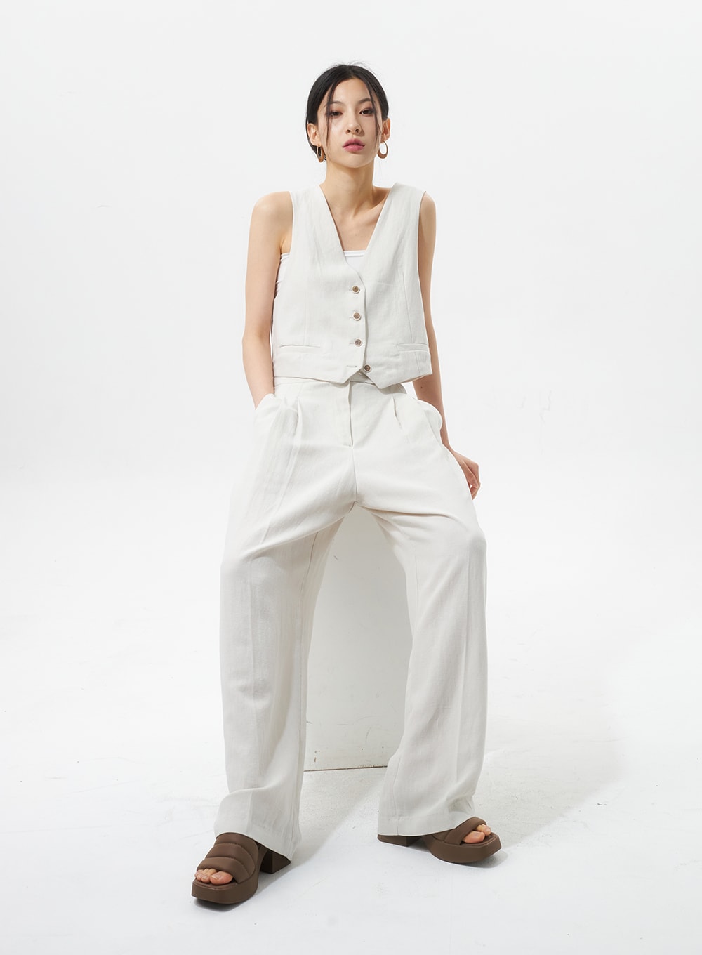 Linen Tailored Pants IU326