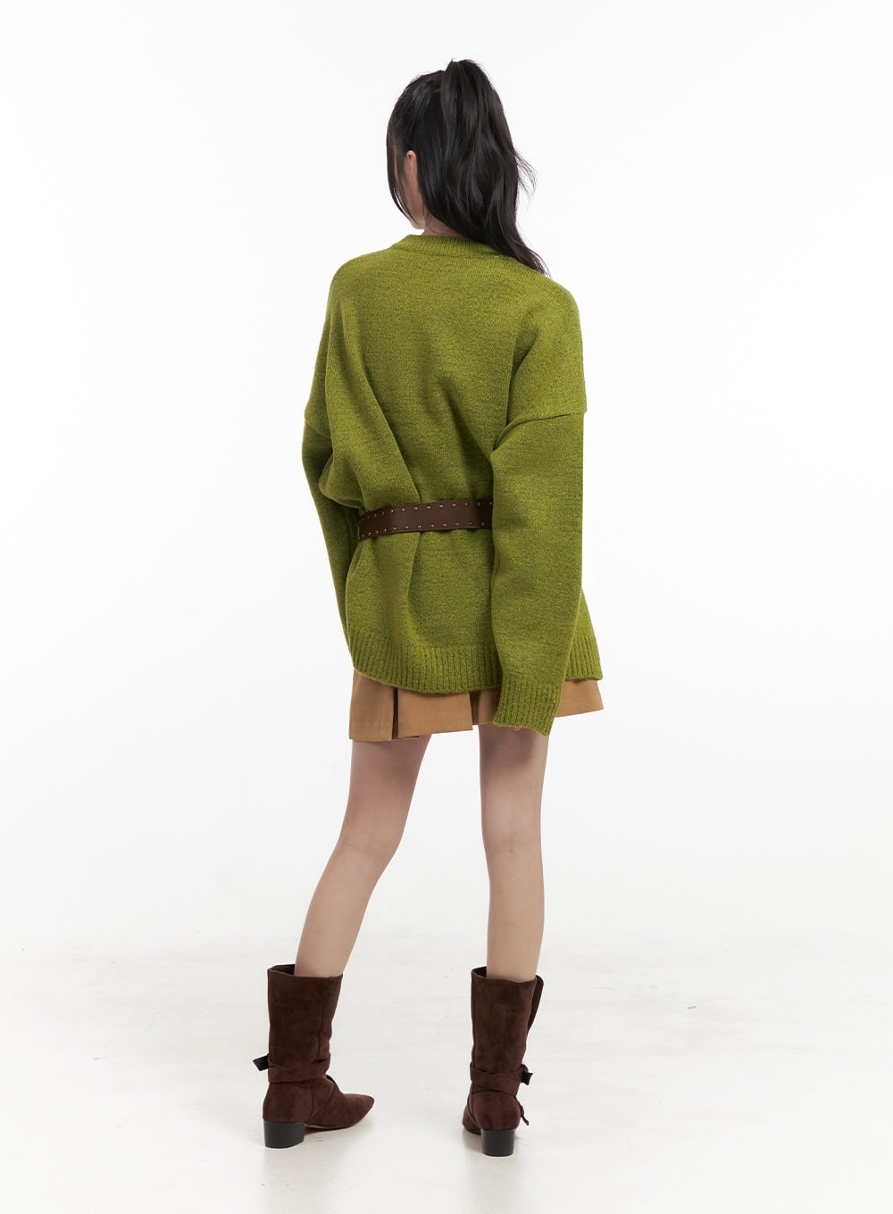 Oversized Henley Neck Sweater IN427