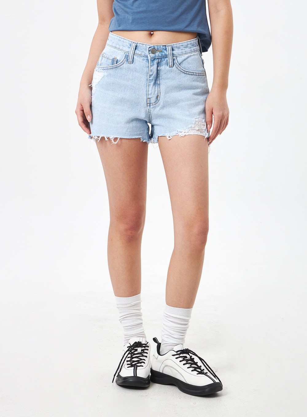 Light Wash Denim Shorts CA305