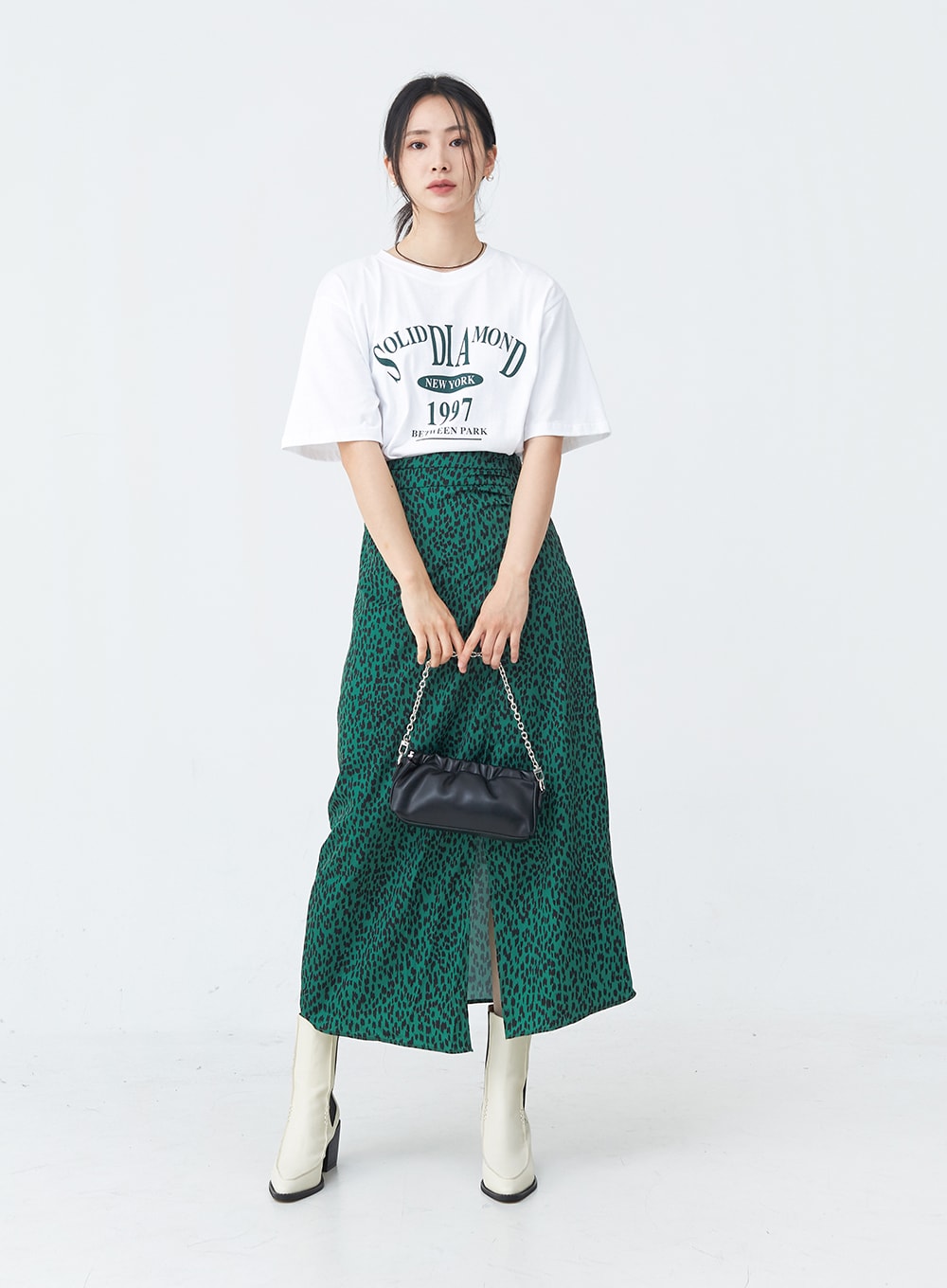Solid Lettering Oversized Cotton Tee OU28
