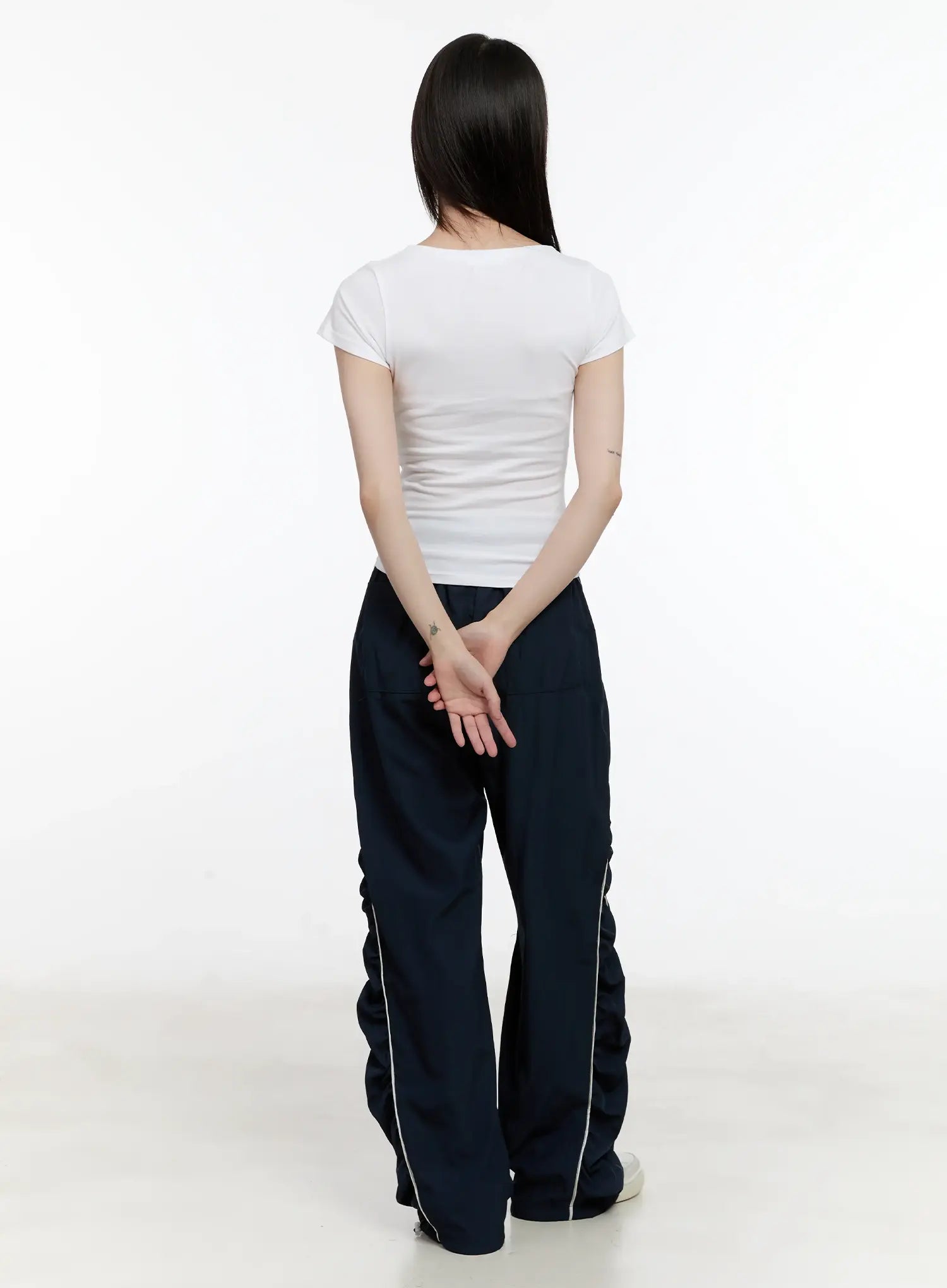 Wide-Leg Shirred Training Pants CL504