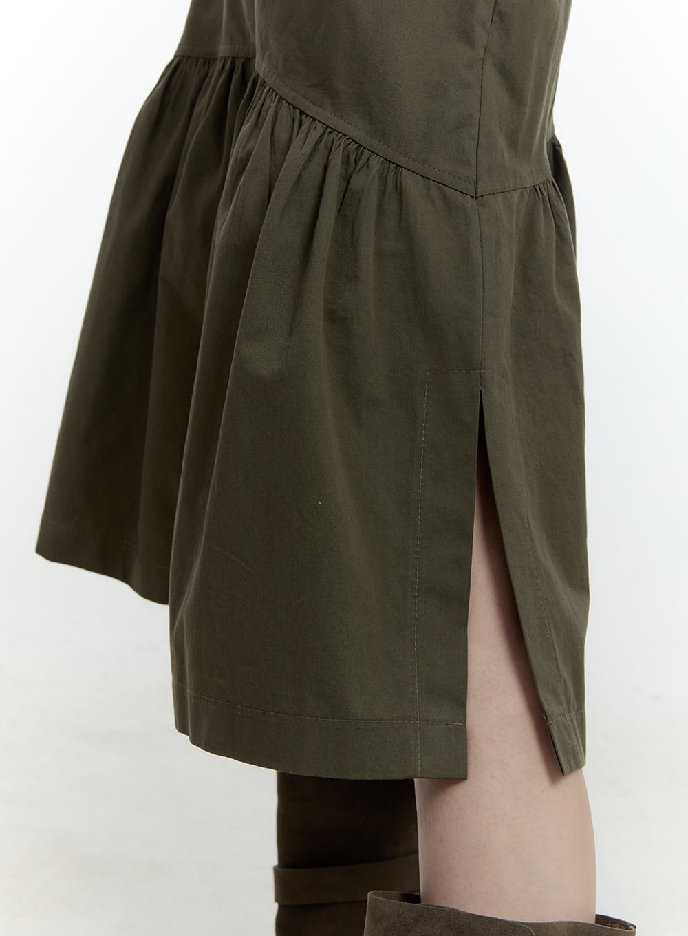 Flare Shirring Midi Skirt CF506