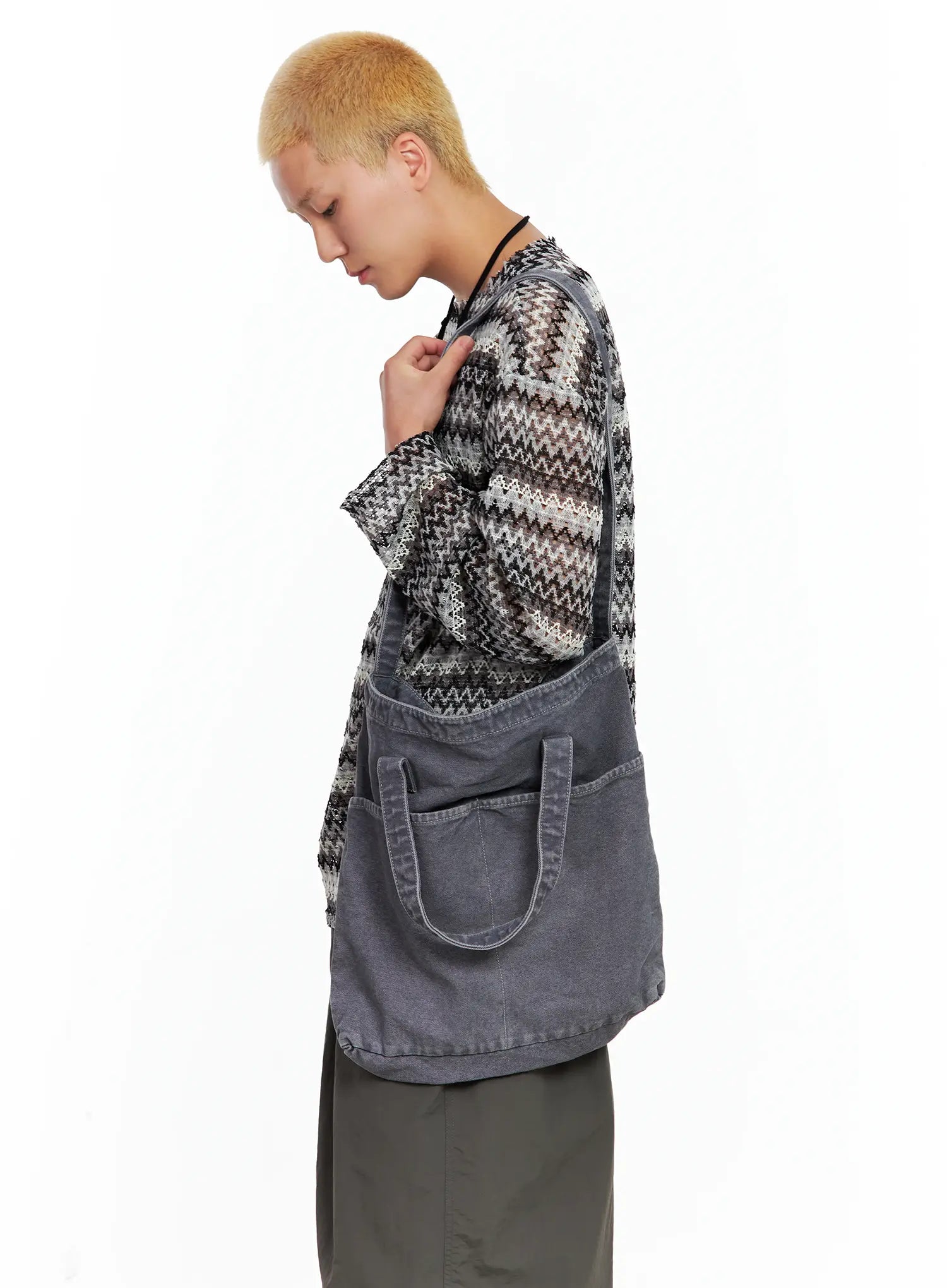 Men's Grunge Mesh Long-Sleeve Tee IL511