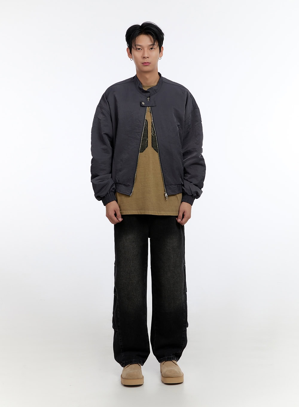 Men's Button Zip Up Jacket IO428