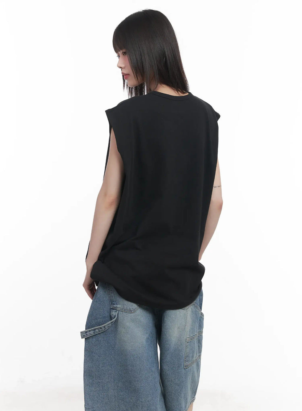 Graphic Oversized Tank Top CU518