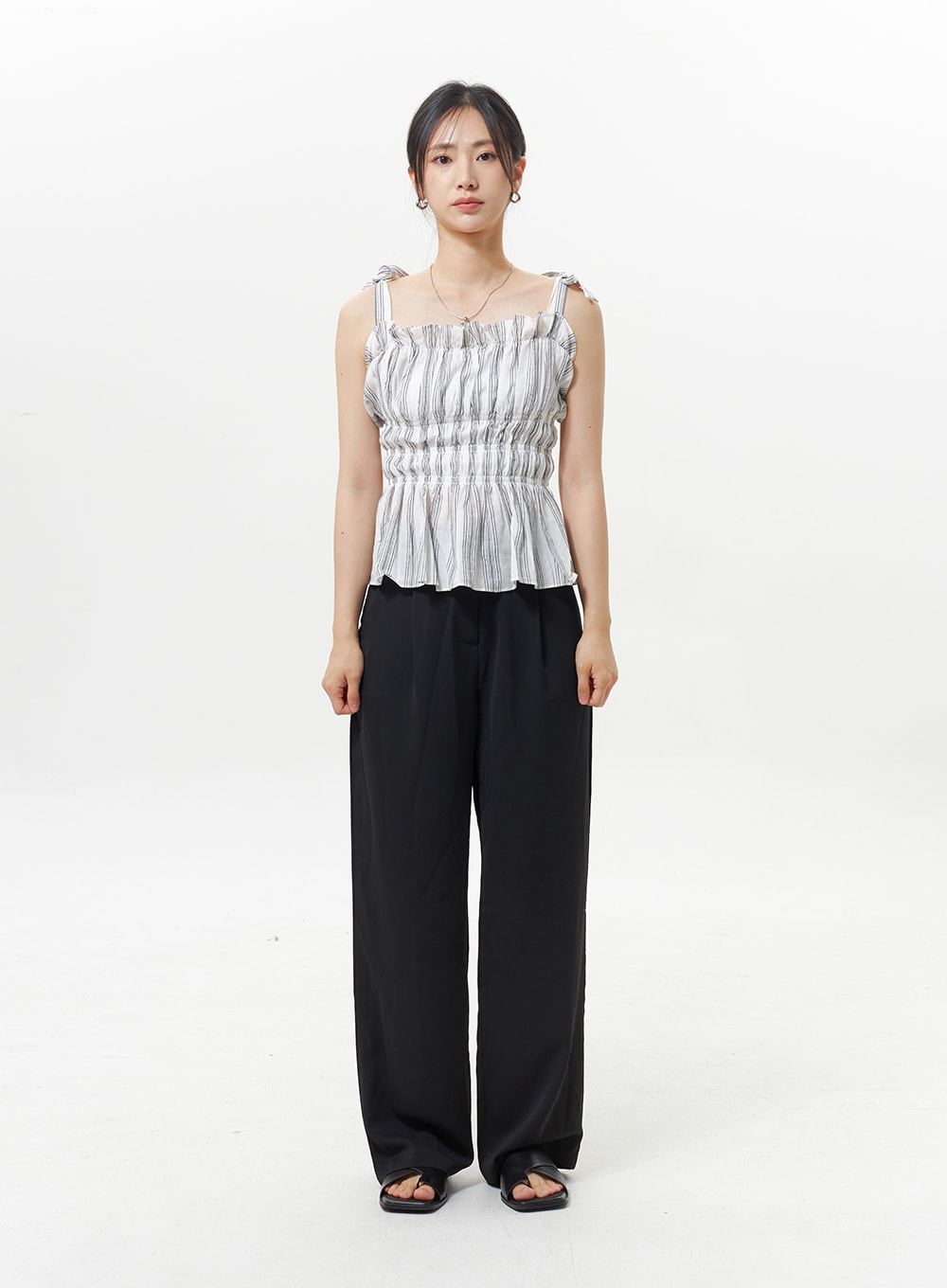 Stripe Frill Top OY326