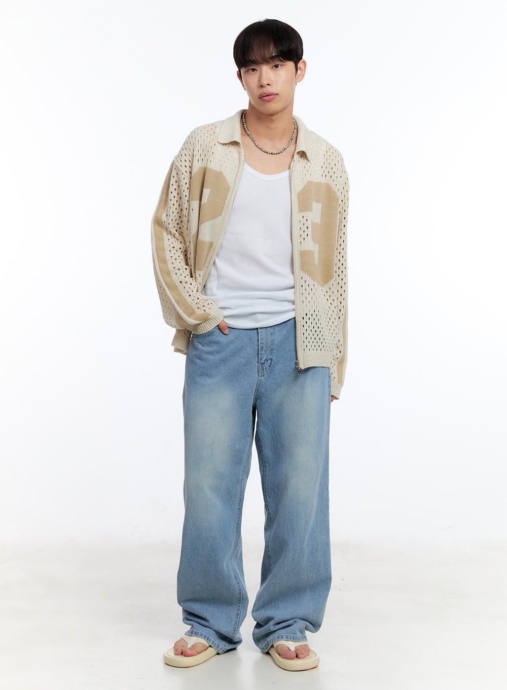 Men's Summer Zip-Up Sweater IY530