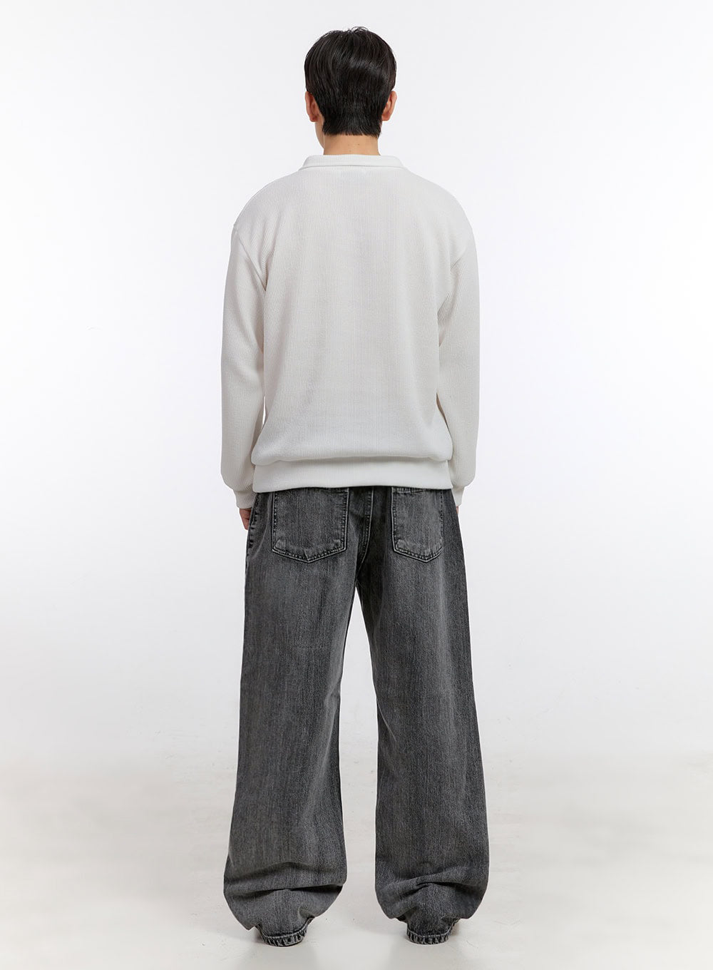 Men's Washed Wide-Fit Jeans IM525