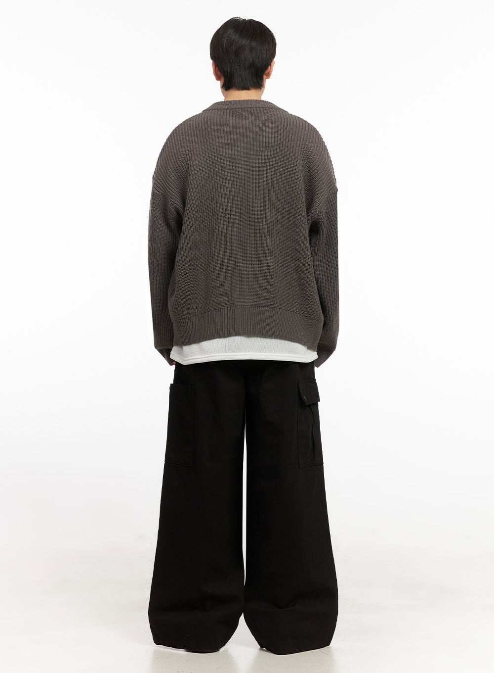 Men's Round Neck Zip-Up Sweater IJ517