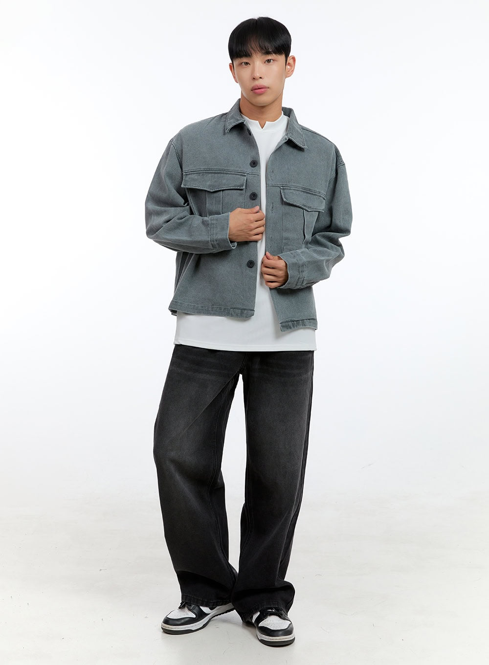 Men's Pocketed Round Neck Short Sleeve Tee IG422