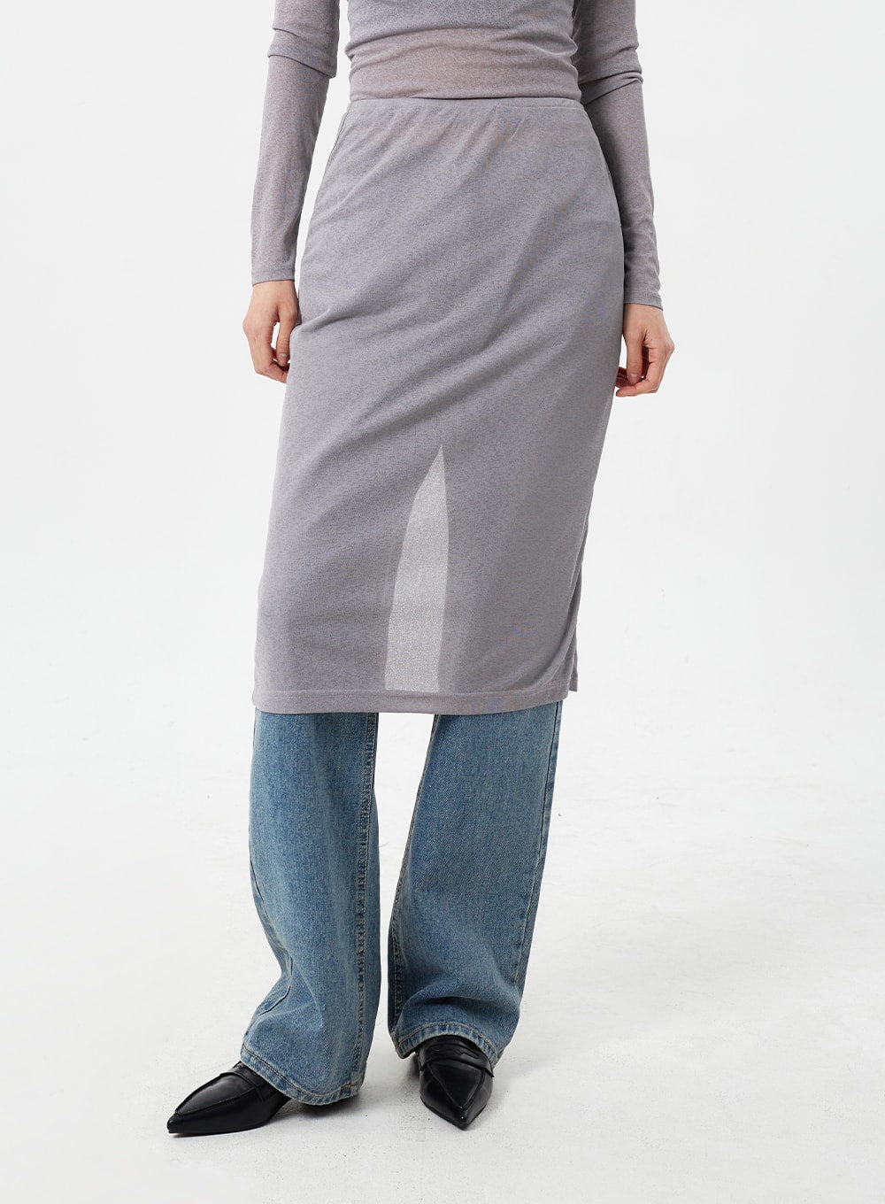 Mesh Midi Skirt CM308