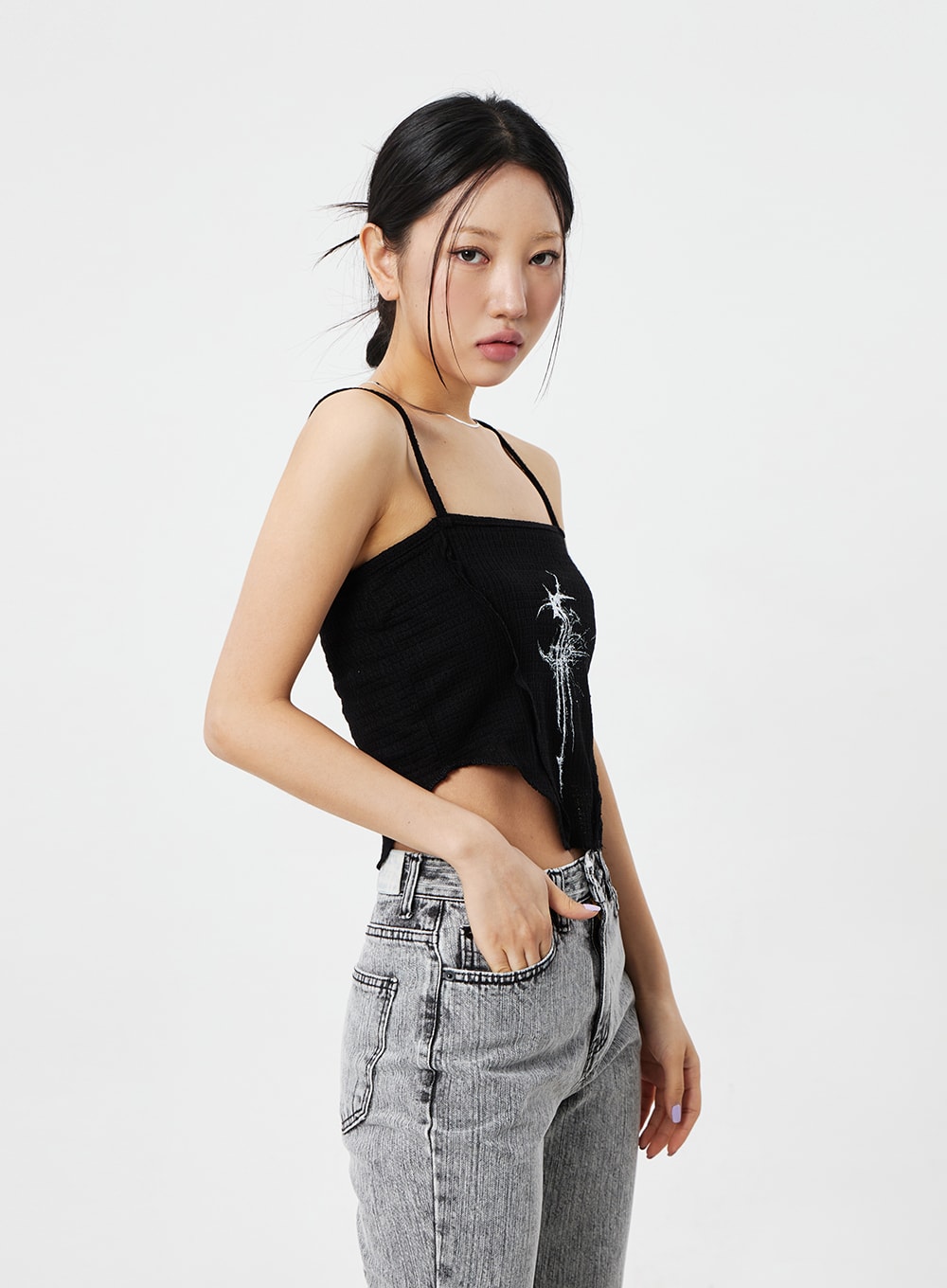 Graphic Thin Strap Top CM324