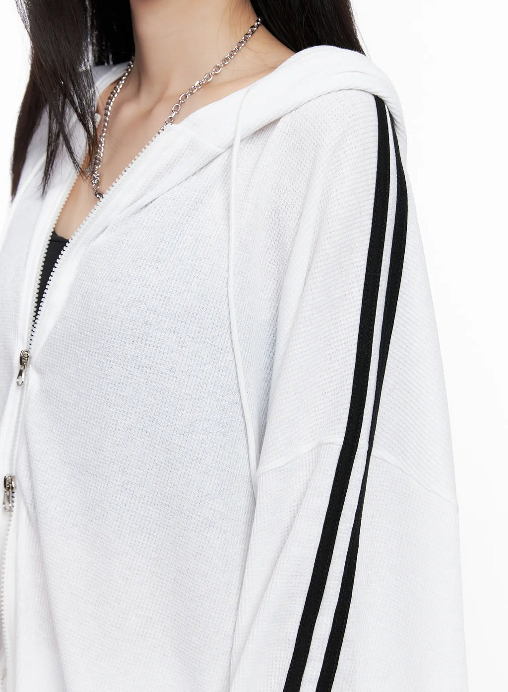 Waffle Knit Track Hoodie CG525