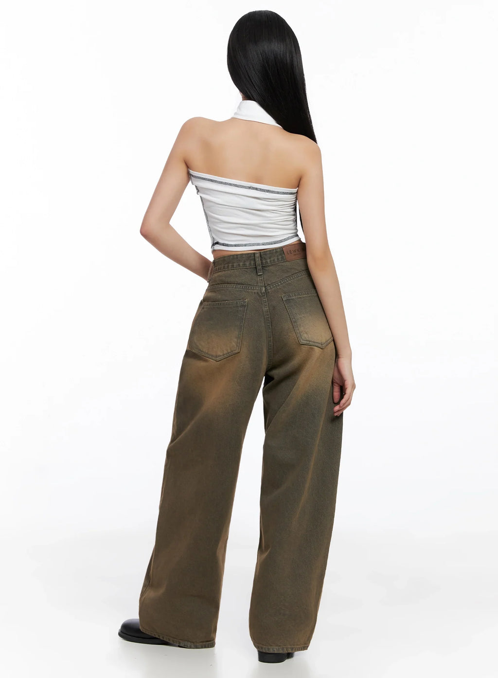 Graphic Collared Tube Top IS525