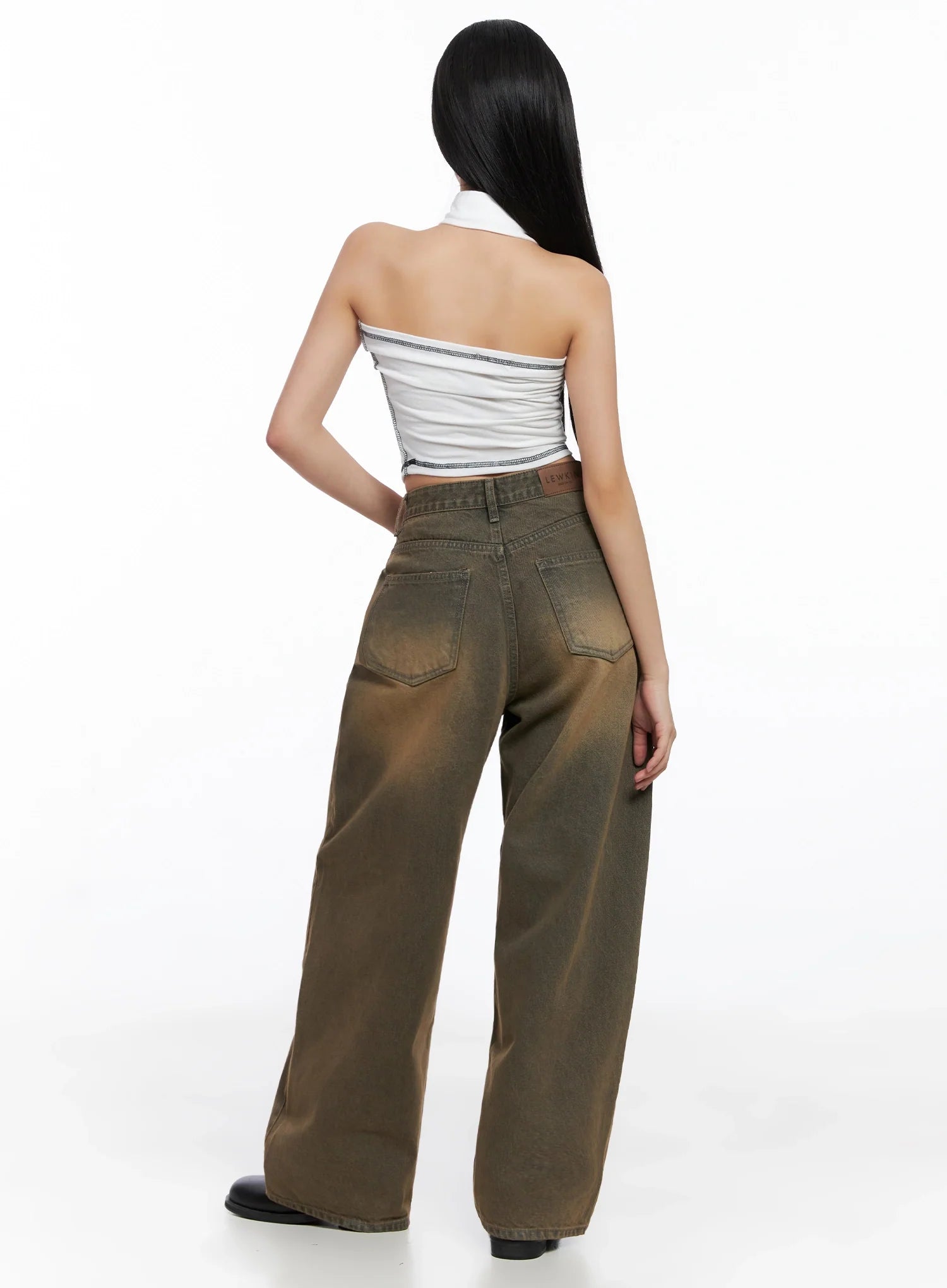 Graphic Collared Tube Top IS525