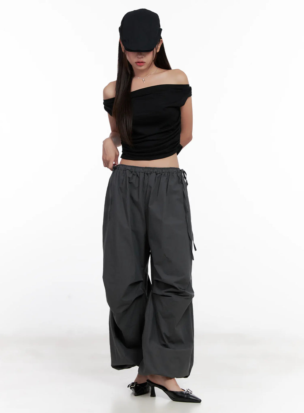 Pleated Wide-Leg Joggers CL518
