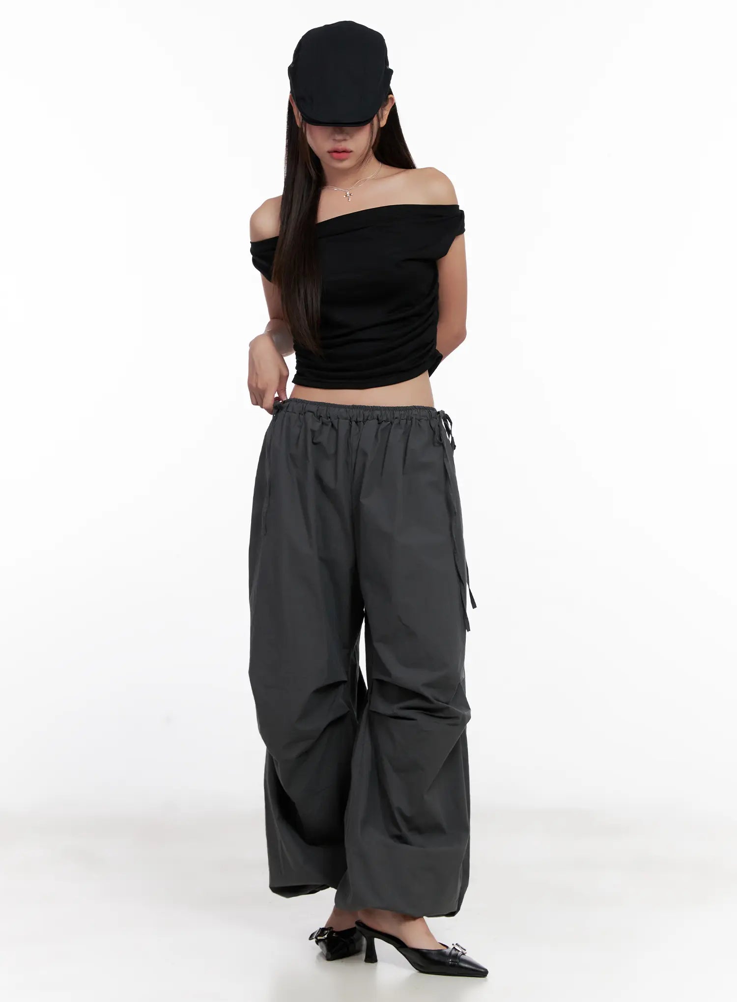 Pleated Wide-Leg Joggers CL518