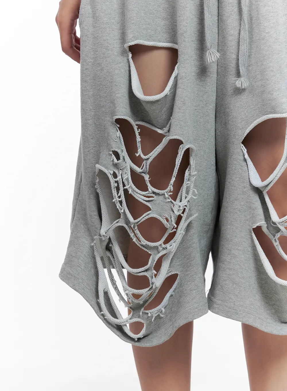 Distressed Bermuda Sweatshorts CL508