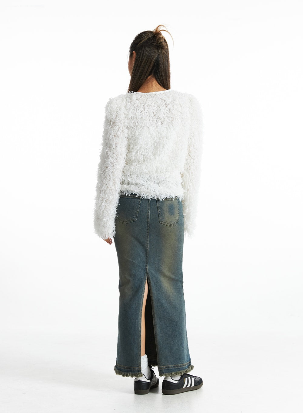 Snowy Plush Front-Tie Cardigan CO318