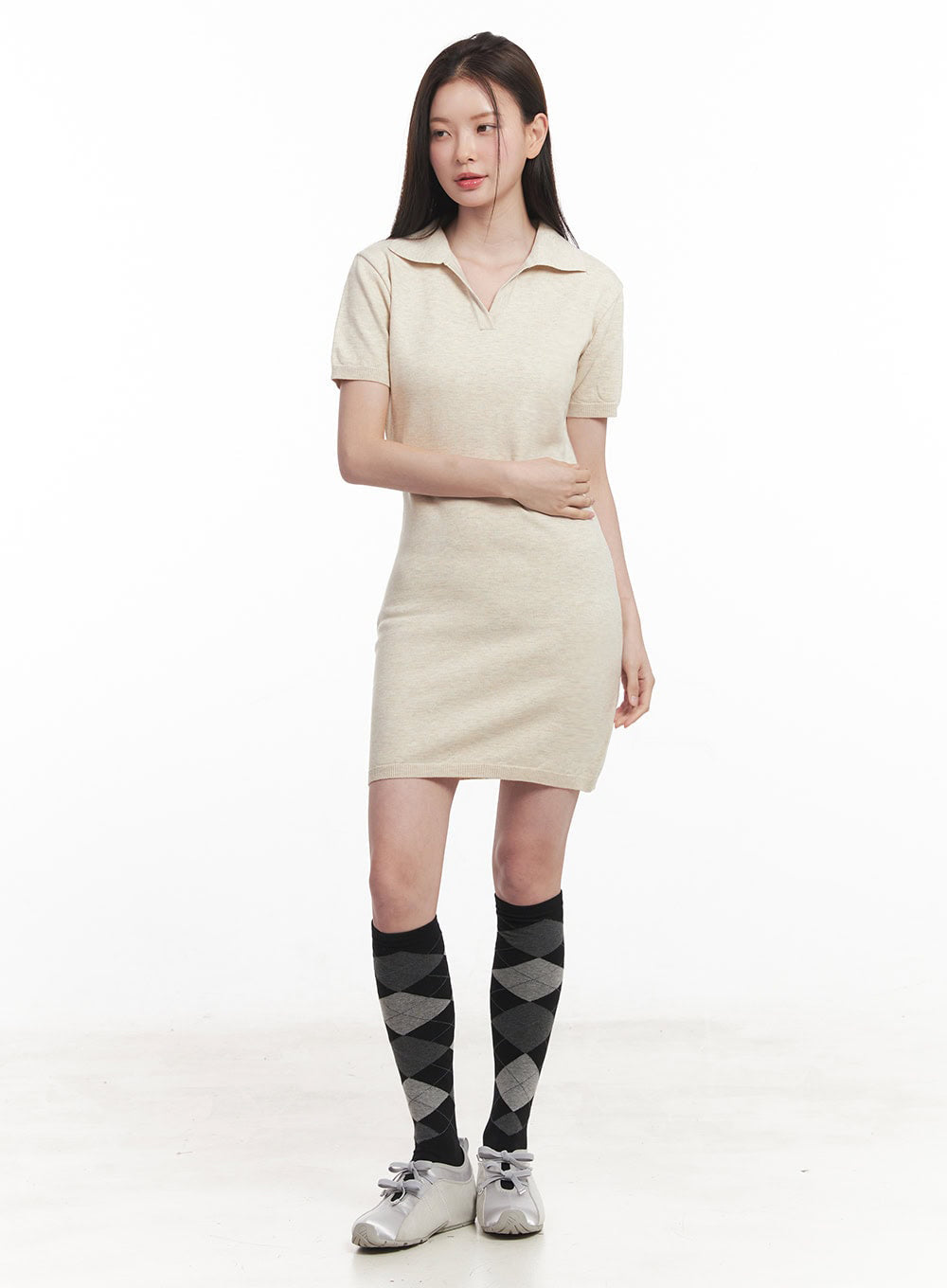 Collared Slim Mini Dress IY509