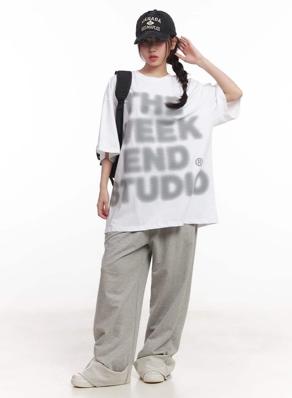 Blur Graphic Oversize T-Shirt CA529