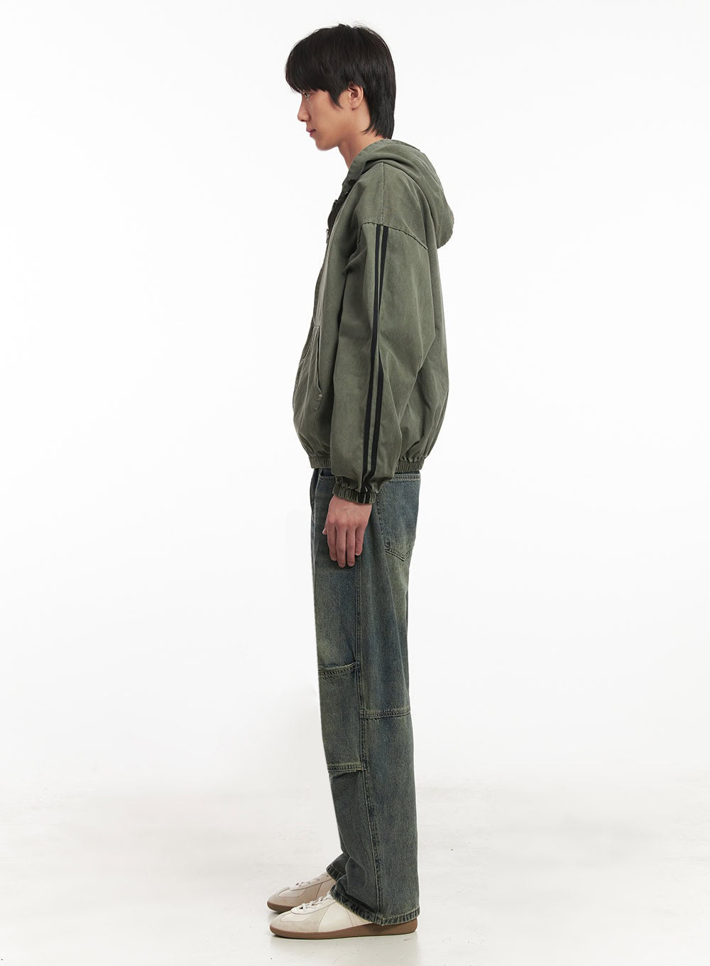 Men's Stitched Wide-Leg Jeans IA511