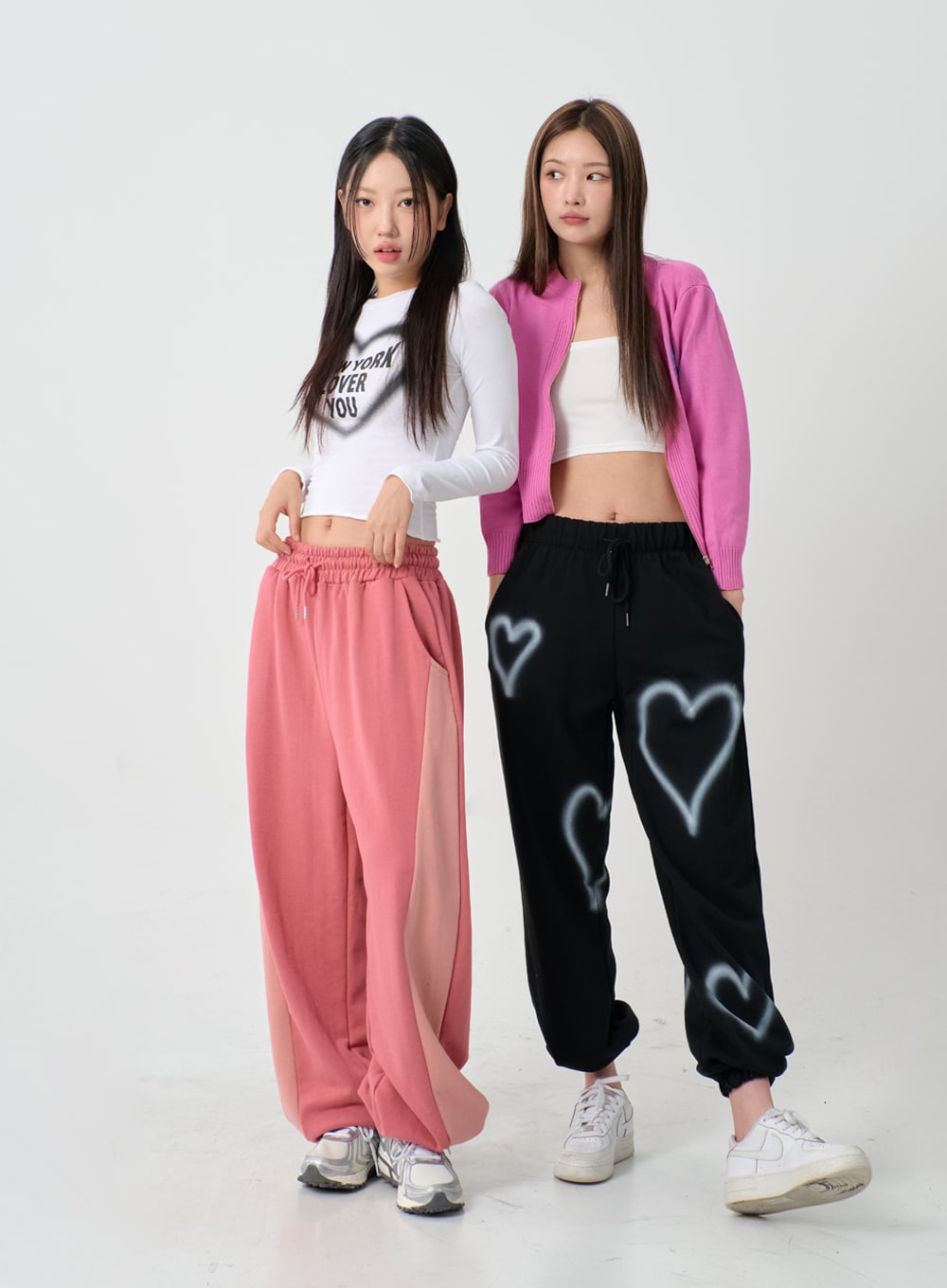 Spray Heart Jogger Bending Pants IS06