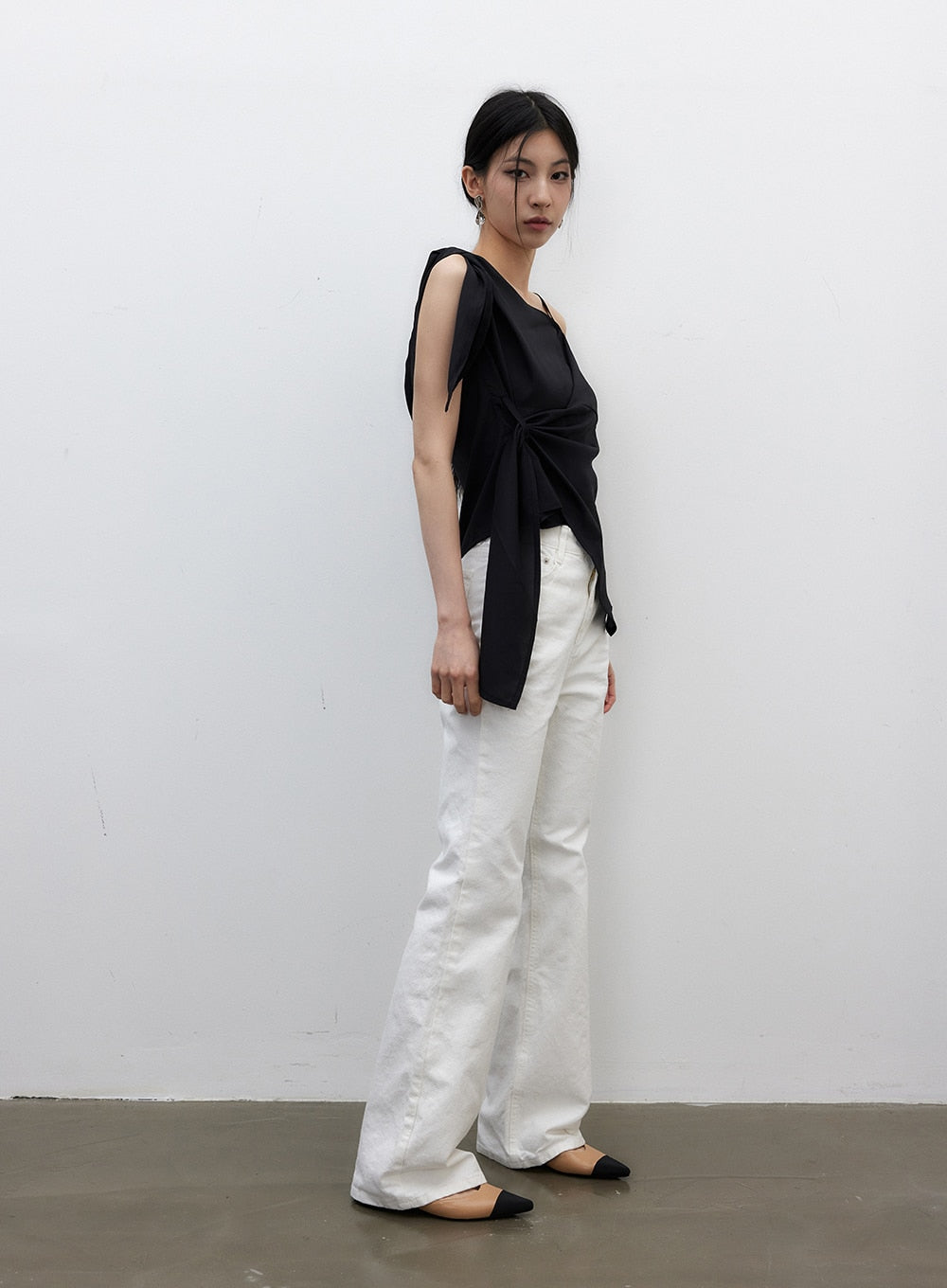 Unbalanced Wrapped Blouse IY326