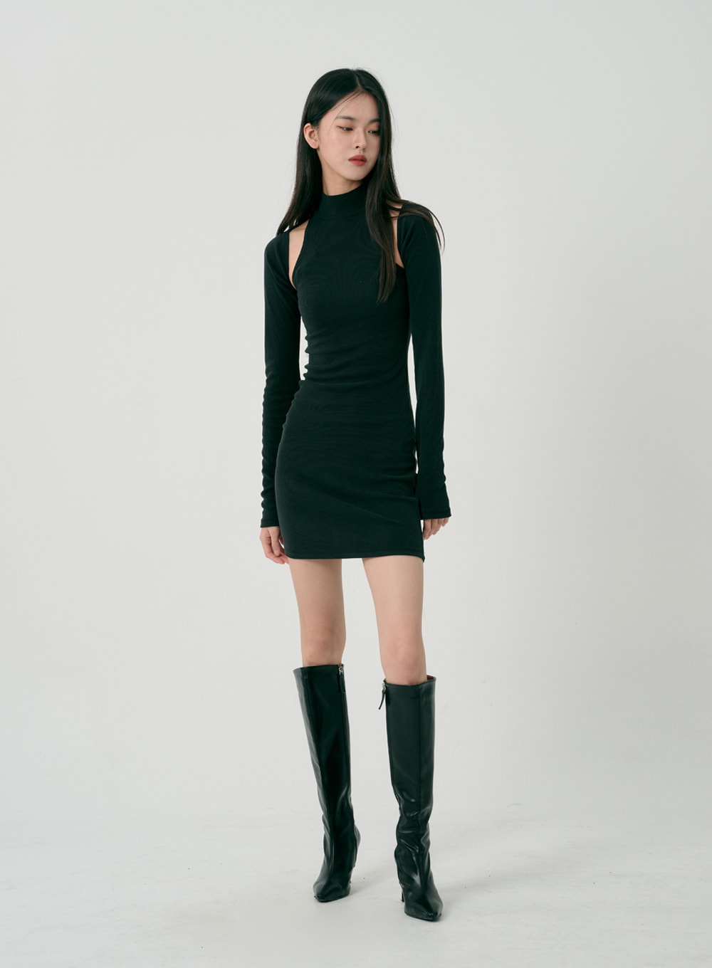 Bolero And Sleeveless Mini Dress Set ID07