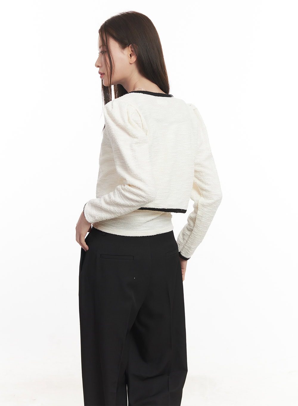 Contrast Tank Top Cardigan Set CA501