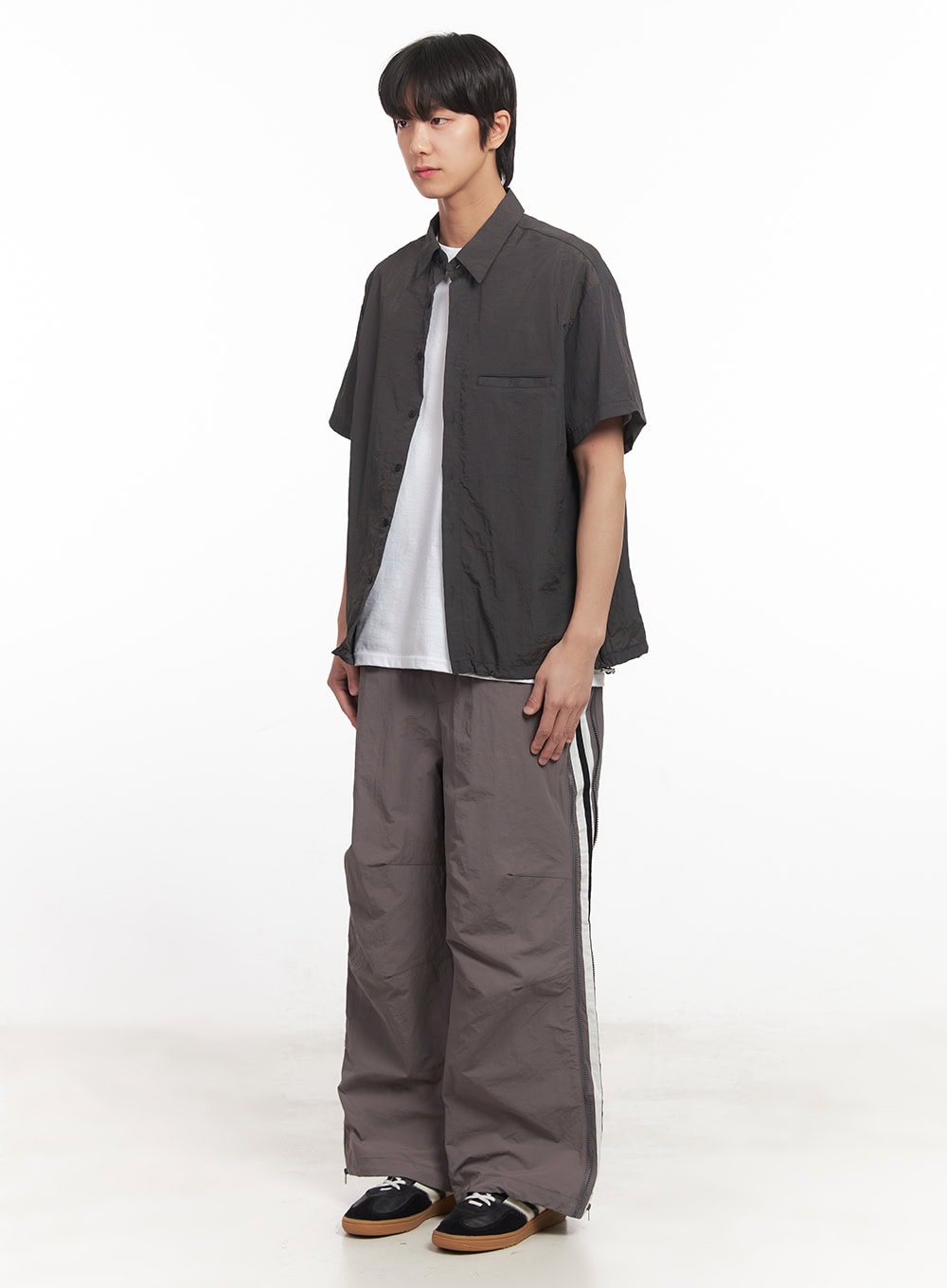 Men's Loose-Fit Boxy Collared Shirt IA510