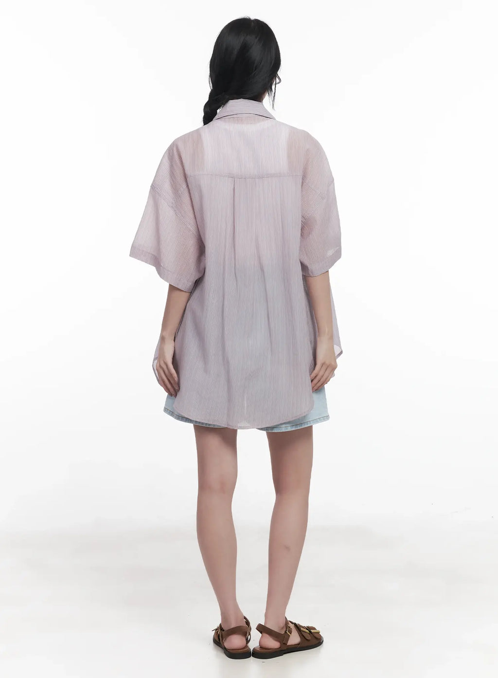 Light Wash Wide-Fit Jorts CU523