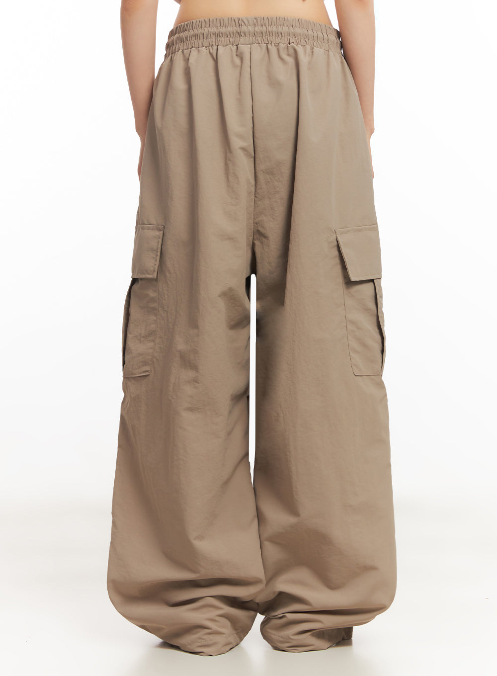Cargo Wide-Leg Windbreaker Pants IY502