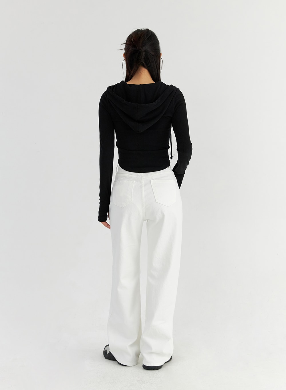 Round Hem Hooded Zip-Up CO327