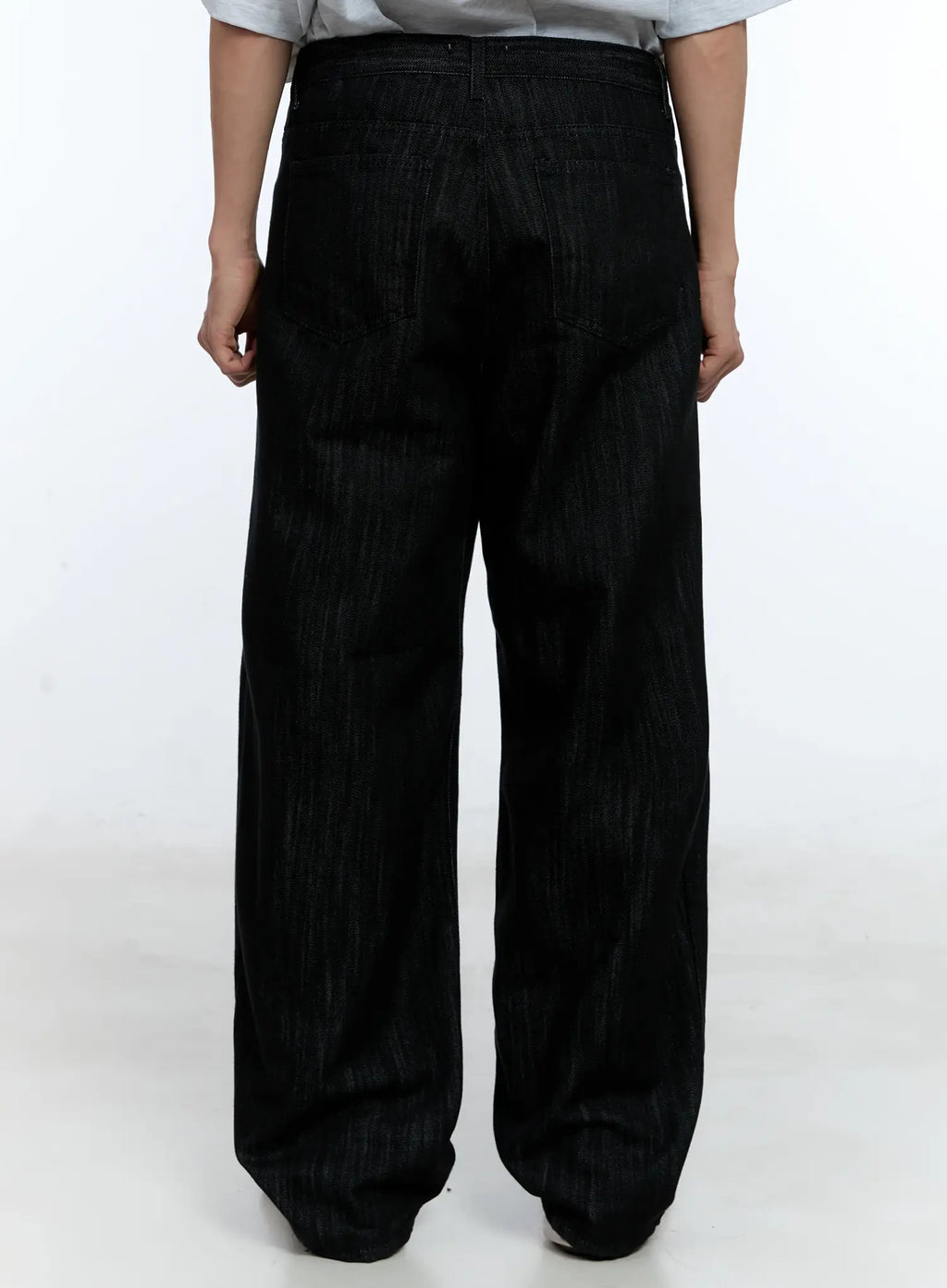 Men's No-Fade Wide-Leg Denim Jeans IL515