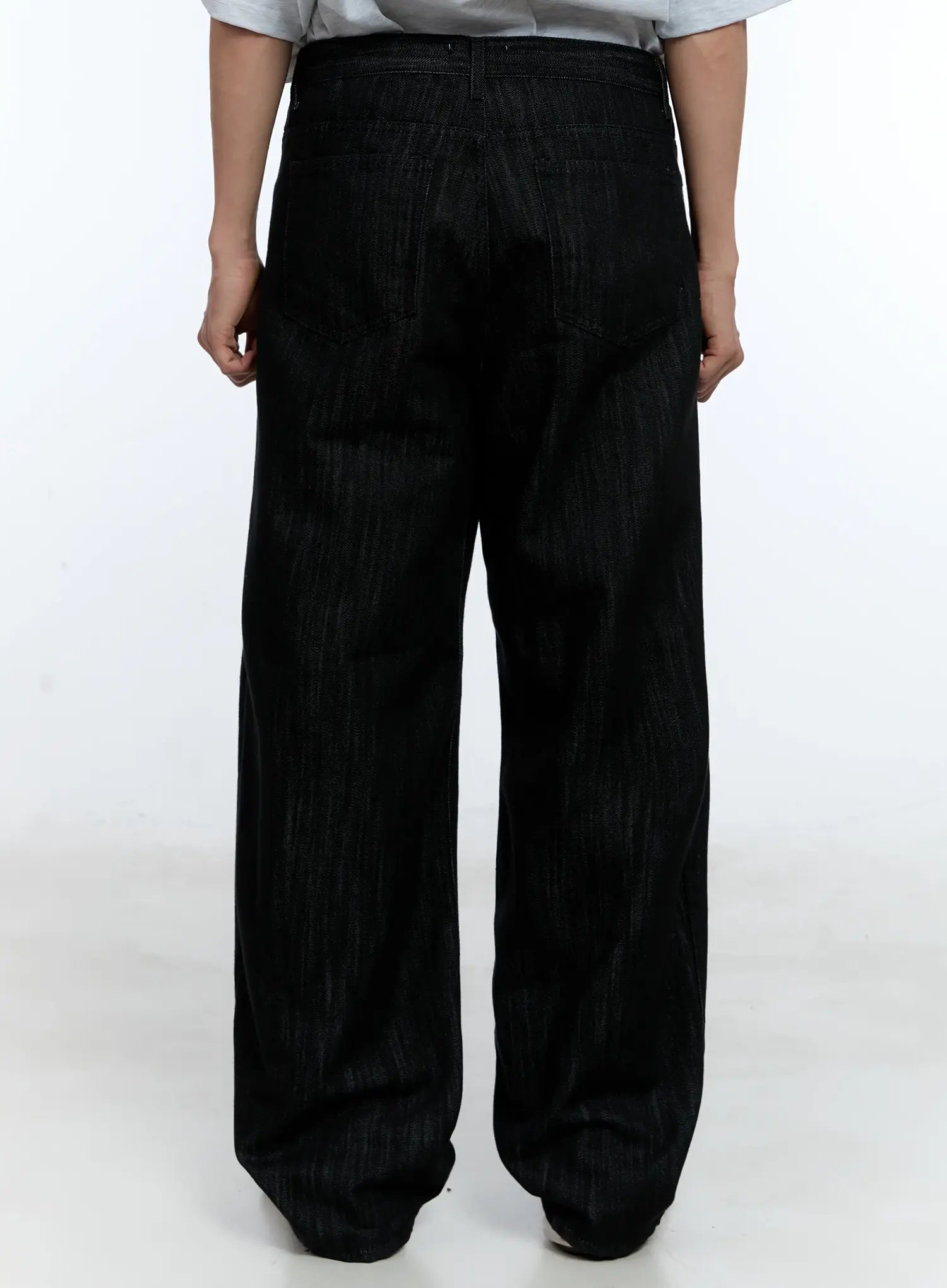 Men's No-Fade Wide-Leg Denim Jeans IL515