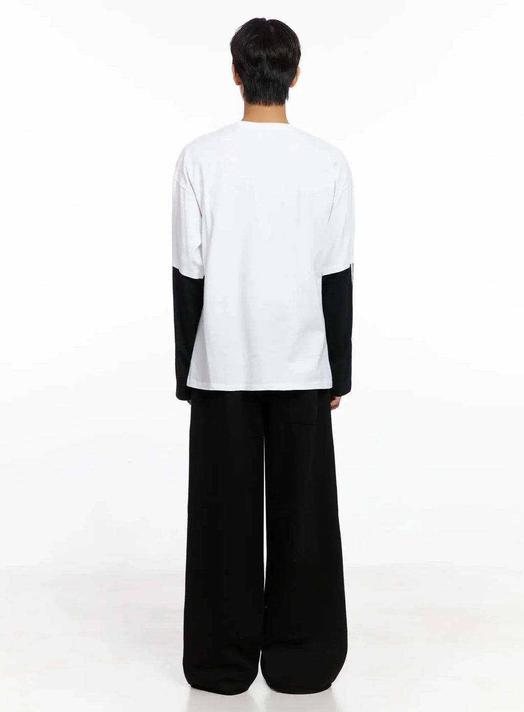 Men's Graphic Layered Long Sleeve Top IO517