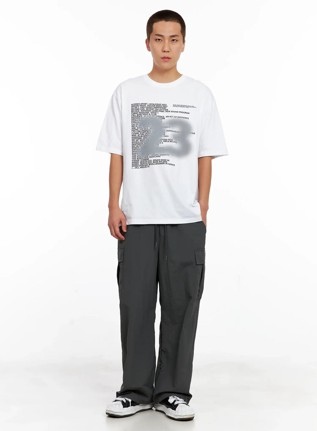 Men's Graphic Spray-Print Tee IG508