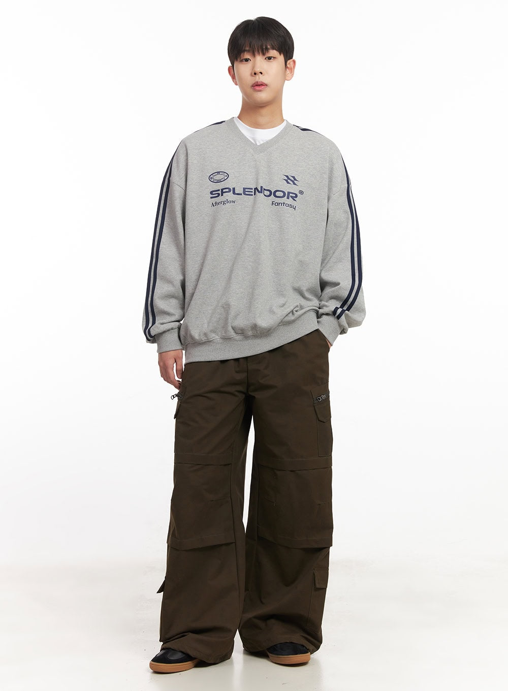 Men's Cotton Pocket Wide-Leg Pants IM528