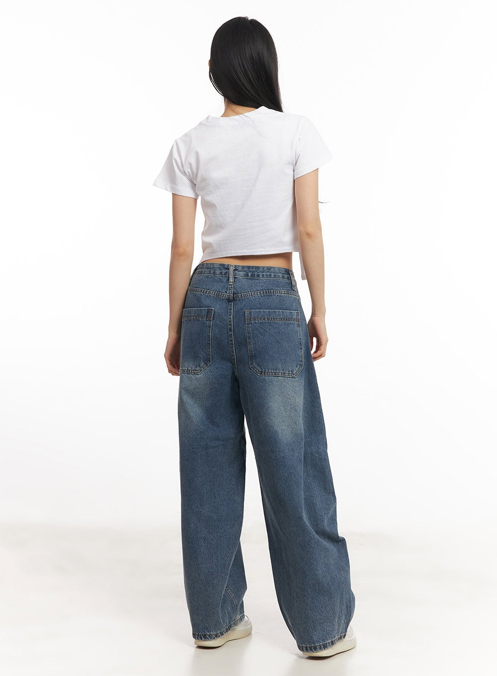 Helley Stitched Baggy Jeans CA503