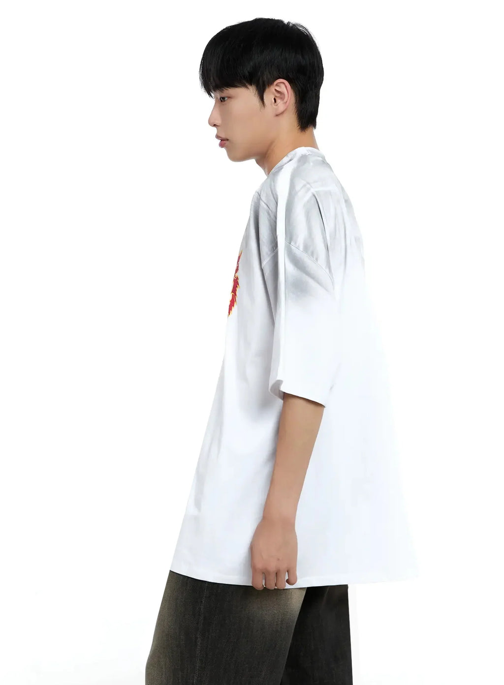 Men's Oversized Text Graphic T-shirt IG520